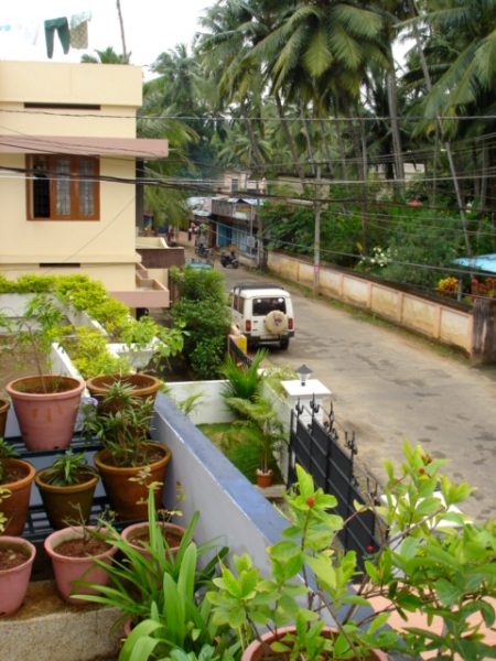 View of my street from Ram's balcony